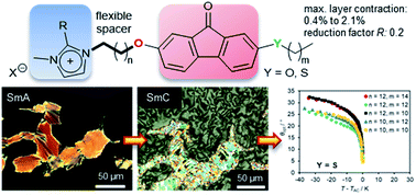 Graphical abstract: Fluorenone imidazolium salts as novel de Vries materials