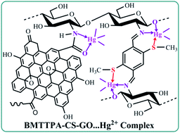 Graphical abstract: Porous BMTTPA–CS–GO nanocomposite for the efficient removal of heavy metal ions from aqueous solutions