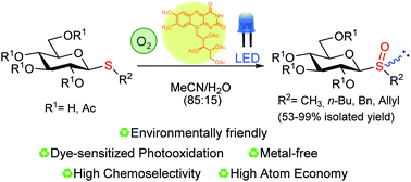Graphical abstract: Photooxidation of thiosaccharides mediated by sensitizers in aerobic and environmentally friendly conditions