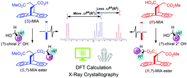 Graphical abstract: Synthesis and application of methyl itaconate–anthracene adducts in configuration assignment of chiral secondary alcohols by 1H NMR
