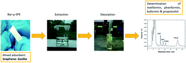 Graphical abstract: Graphene and zeolite as adsorbents in bar-micro-solid phase extraction of pharmaceutical compounds of diverse polarities
