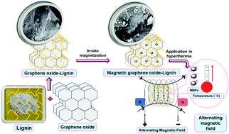 Graphical abstract: Magnetic graphene oxide–lignin nanobiocomposite: a novel, eco-friendly and stable nanostructure suitable for hyperthermia in cancer therapy