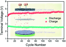 Graphical abstract: Dual-functional 3D carbon fibers decorated with Co nanoparticles and Co-Nx sites for rechargeable aprotic Li–O2 batteries