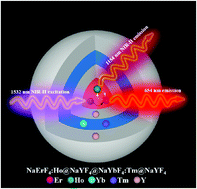 Graphical abstract: Second near-infrared upconversion and downconversion luminescence in a core–multishell nanophotoswitch