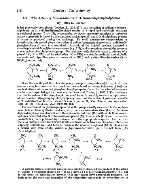 48. The action of sulphinates on 2 : 4-dinitrodiphenylsulphones