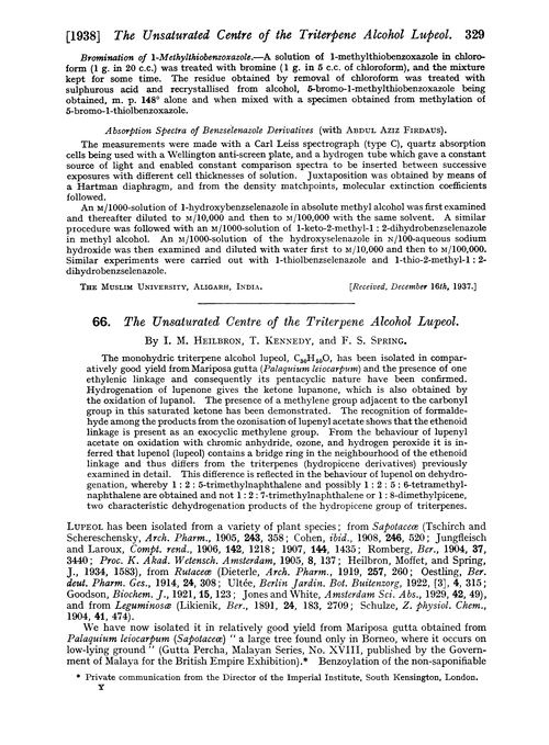 66. The unsaturated centre of the triterpene alcohol lupeol