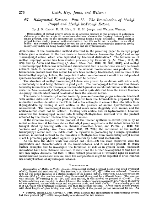 67. Halogenated ketones. Part II. The bromination of methyl propyl and methyl isopropyl ketone