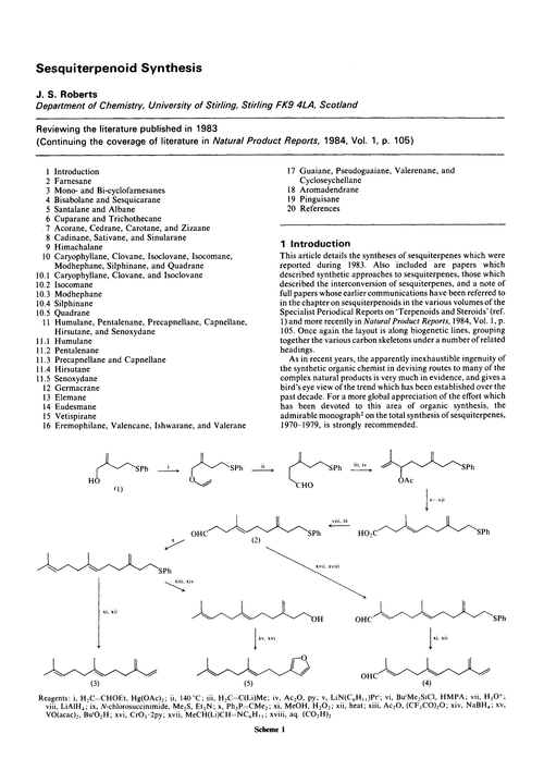 Sesquiterpenoids synthesis