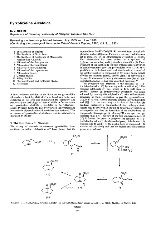 Pyrrolizidine alkaloids