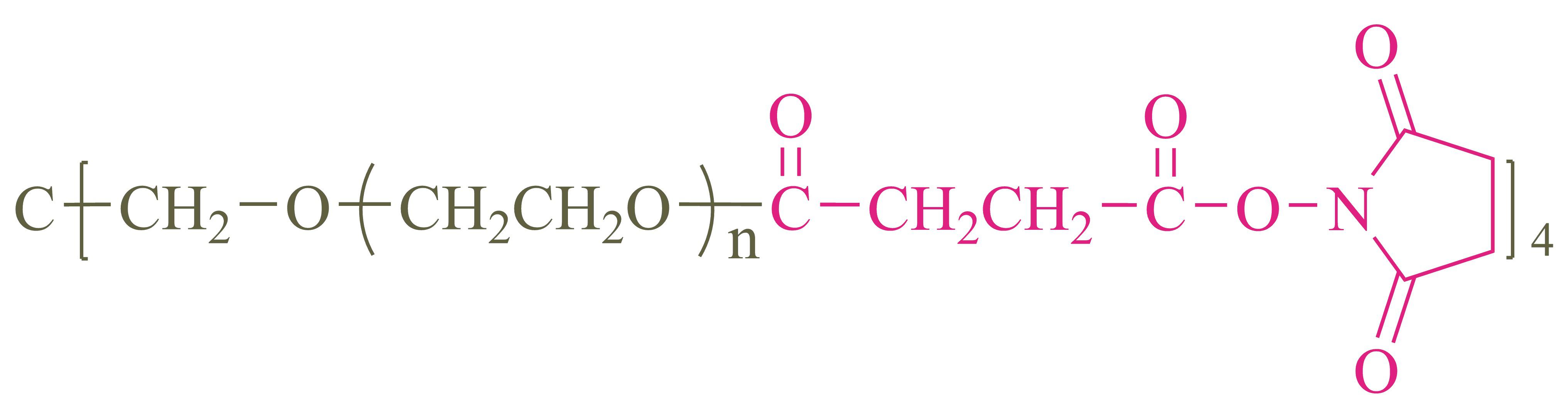 四臂聚乙二醇琥珀酰亚胺琥珀酸酯（酯键）(4-arm PEG-SS)；4-arm Poly(ethylene glycol) succinimidyl succinate