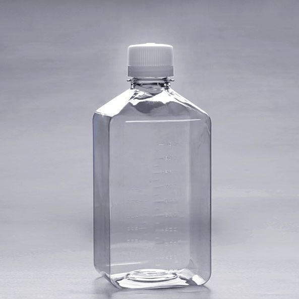 源头厂家PETPETG血清瓶方型瓶细胞培养基瓶1000ml塑料辐照灭菌无DNA/RNA