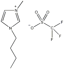 1-丁基-3-甲基咪唑三氟甲磺酸盐结构式
