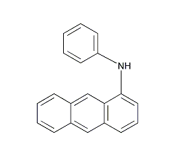 N-苯基-1-蒽胺结构式