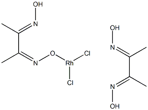 二氯(二甲基肟)(二甲基乙二肟)铑(III)结构式