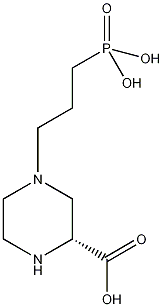3-((R)-2-羧基哌嗪-4-基)-丙基-1-膦酸结构式