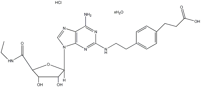 2-p-(2-Carboxyethyl)phenethylamino-5'-N-ethylcarboxamidoadenosine hydrochloride hydrate