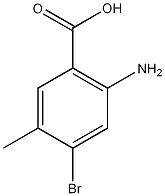 2-氨基-3-溴-5-甲基苯甲酸结构式