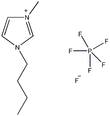 1-丁基-3-甲基咪唑六氟磷酸盐结构式