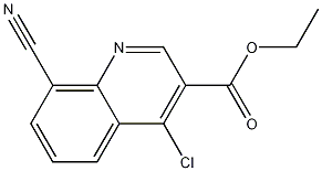 4-氯-8-氰基喹啉-3-羧酸乙酯结构式