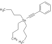 三丁基(苯基乙炔基)锡结构式