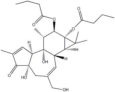 4α-佛波醇-12,13-二丁酸结构式