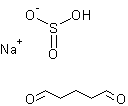 Glutaraldehyde sodium bisulfite addition compound