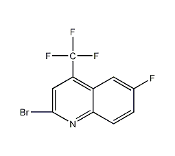2-溴-6-氟-4-三氟甲基喹啉结构式