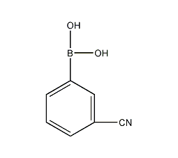 3-氰基苯基硼酸结构式