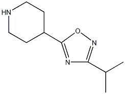 4-(3-异丙基-1,2,4-氧杂二唑-5-基)哌啶结构式