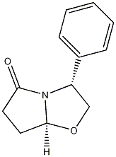 (3R-顺)-(-)-3-苯基四氢吡咯并-[2,1-b]噁唑-5(6H)-酮结构式