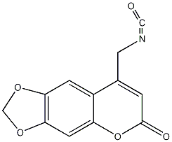 6,7-亚甲二氧基-4-异氰酸甲基香豆素结构式