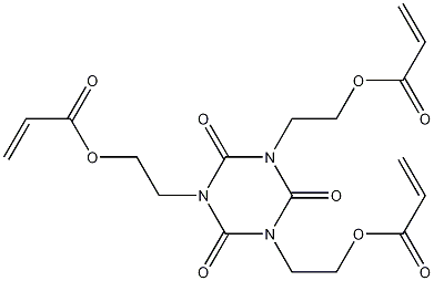 三(2-丙烯酰氧乙基)异氰尿酸酯结构式