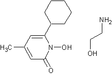 环吡司胺结构式