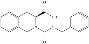 (3S)-2-苄氧羰基-1,2,3,4-四氢化异喹啉-3-羧酸结构式