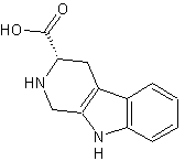 (S)-2,3,4,9-四氢-1H-吡啶[3,4-b]吲哚-3-羧酸结构式