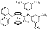 (R)-(-)-1-[(S)-2-(二苯基膦)二茂铁基]乙基-二-3,5-二甲苯基膦结构式