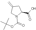 N-Boc-4-亚甲基-L-脯氨酸结构式