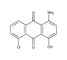 1-氨基-5-氯-4-羟基蒽醌结构式